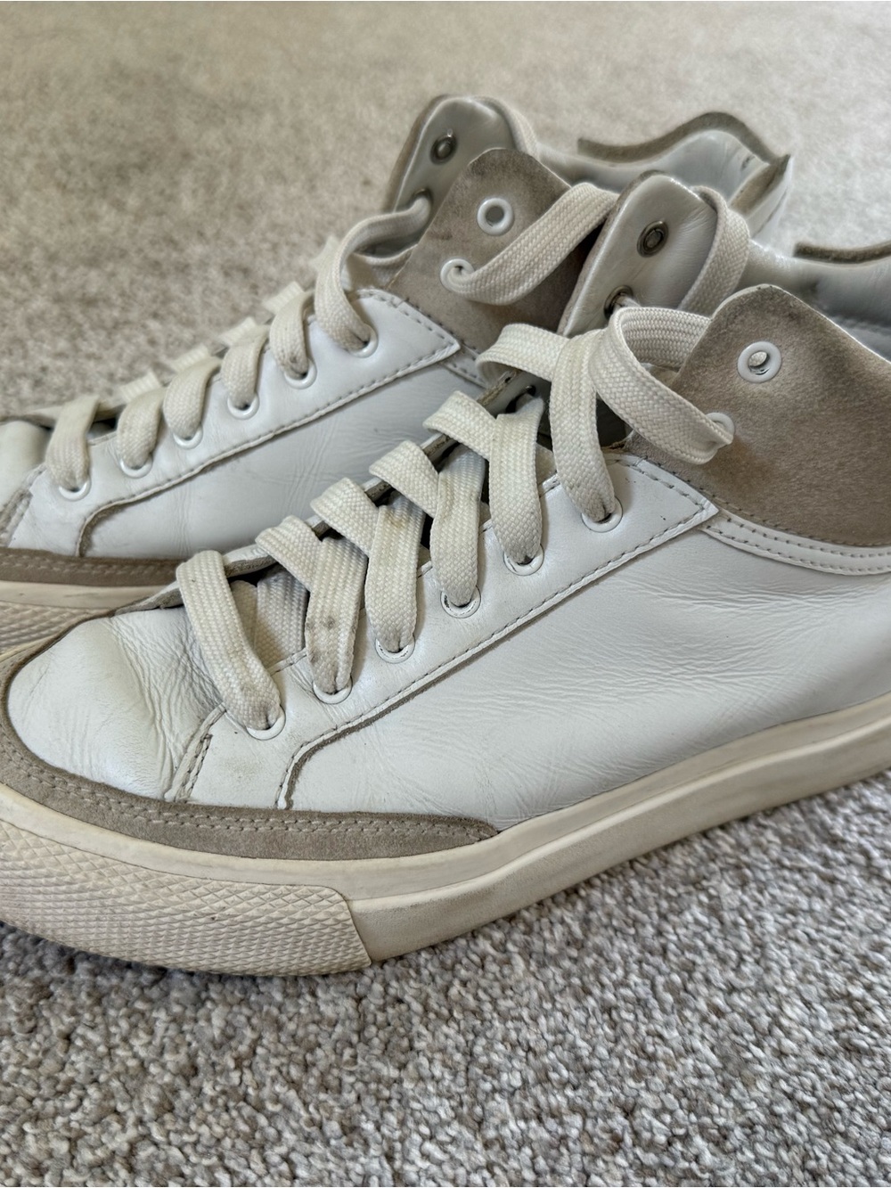 rag & bone RB Army High White with Beige Accents - Picture 6 of 8